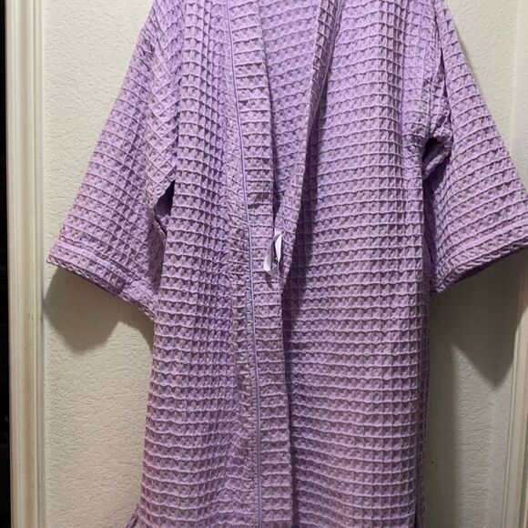 NORDSTROM Modern Waffle Robe In Purple Bloom - Picture 8 of 8